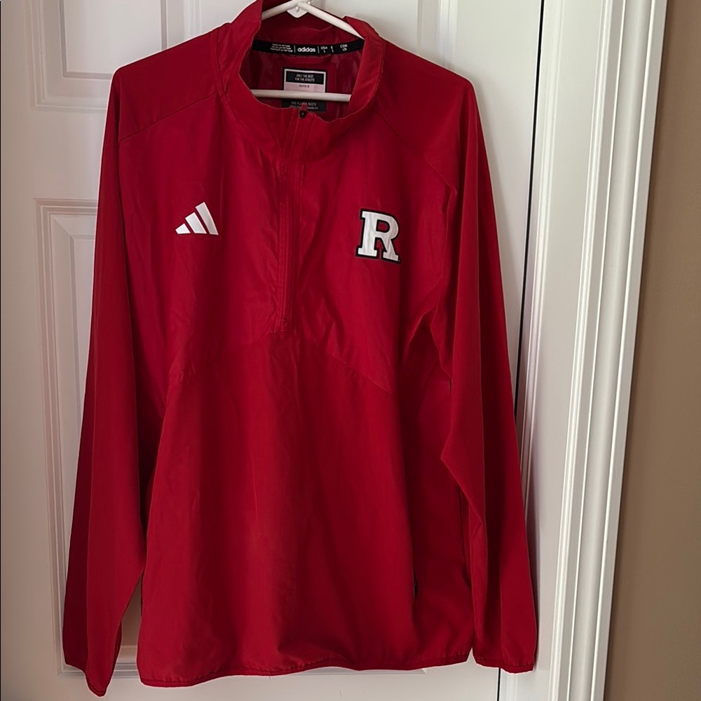 Rutgers Sideline Adidas Quarter-Zip Pullover